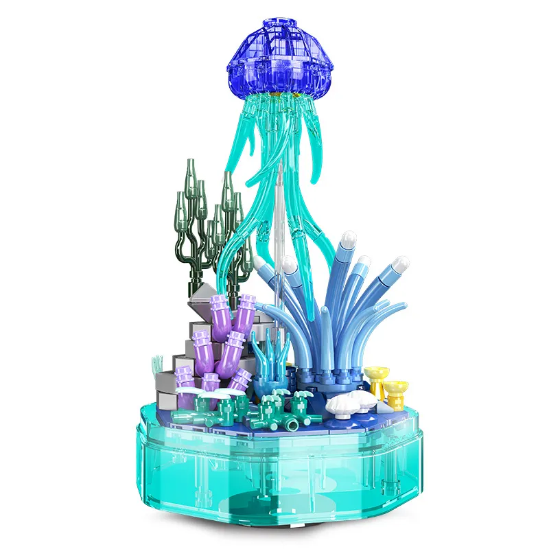 ساختنی مولد کینگ 10101 جعبه موسیقی عروس دریایی Jellyfish Music Box