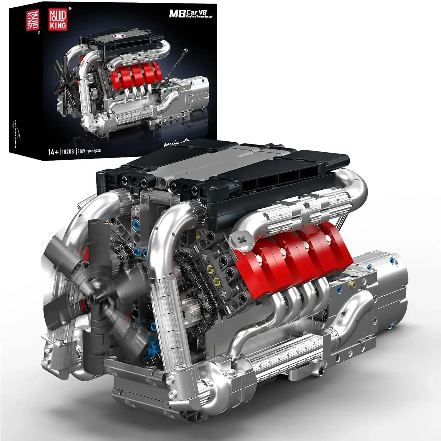 لگو مولد کینگ 10203 موتور 8 سیلندر MB V8 Engine الکتریک