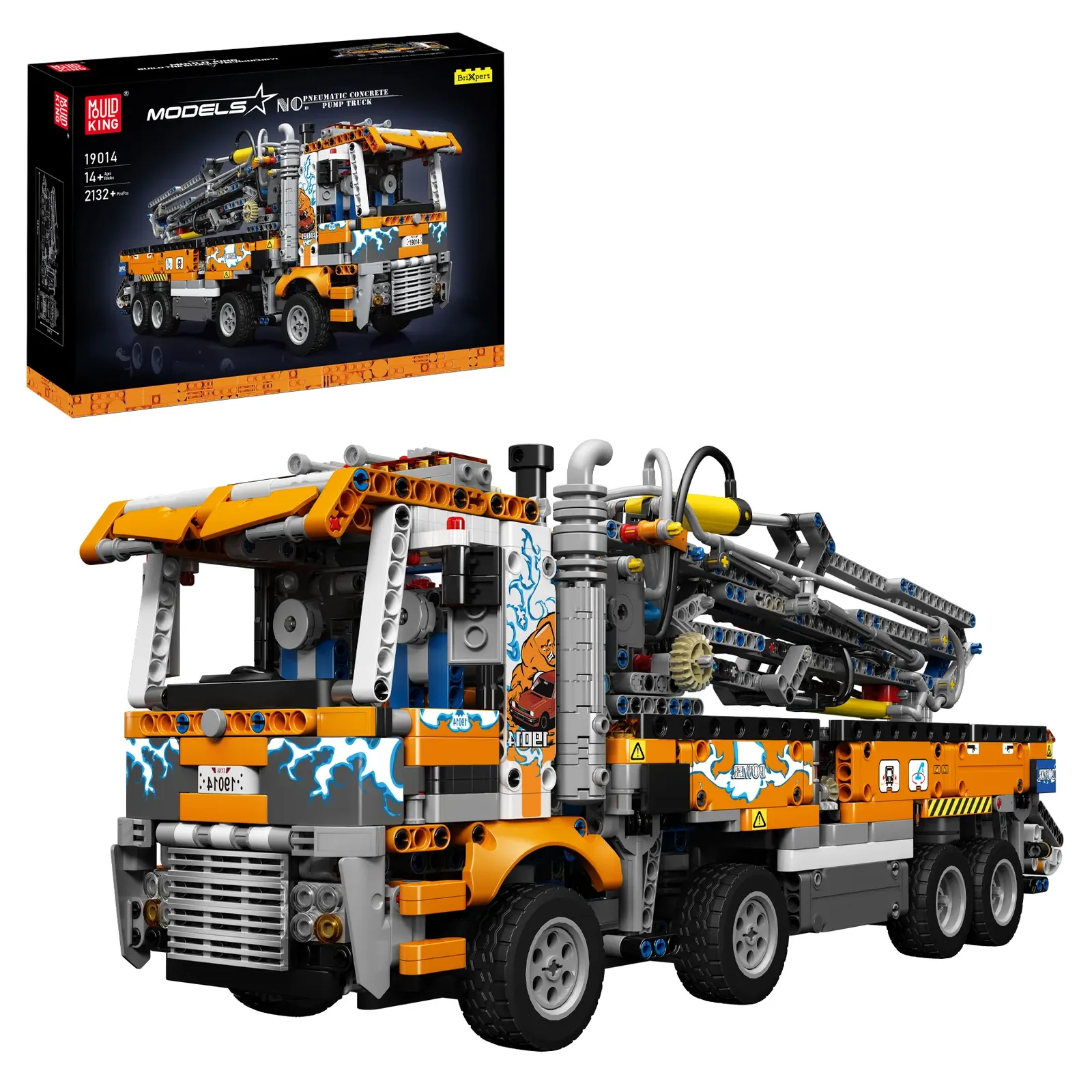 لگو مولد کینگ 19014 ماشین کامیون Pneumatic Concrete Pump Truck