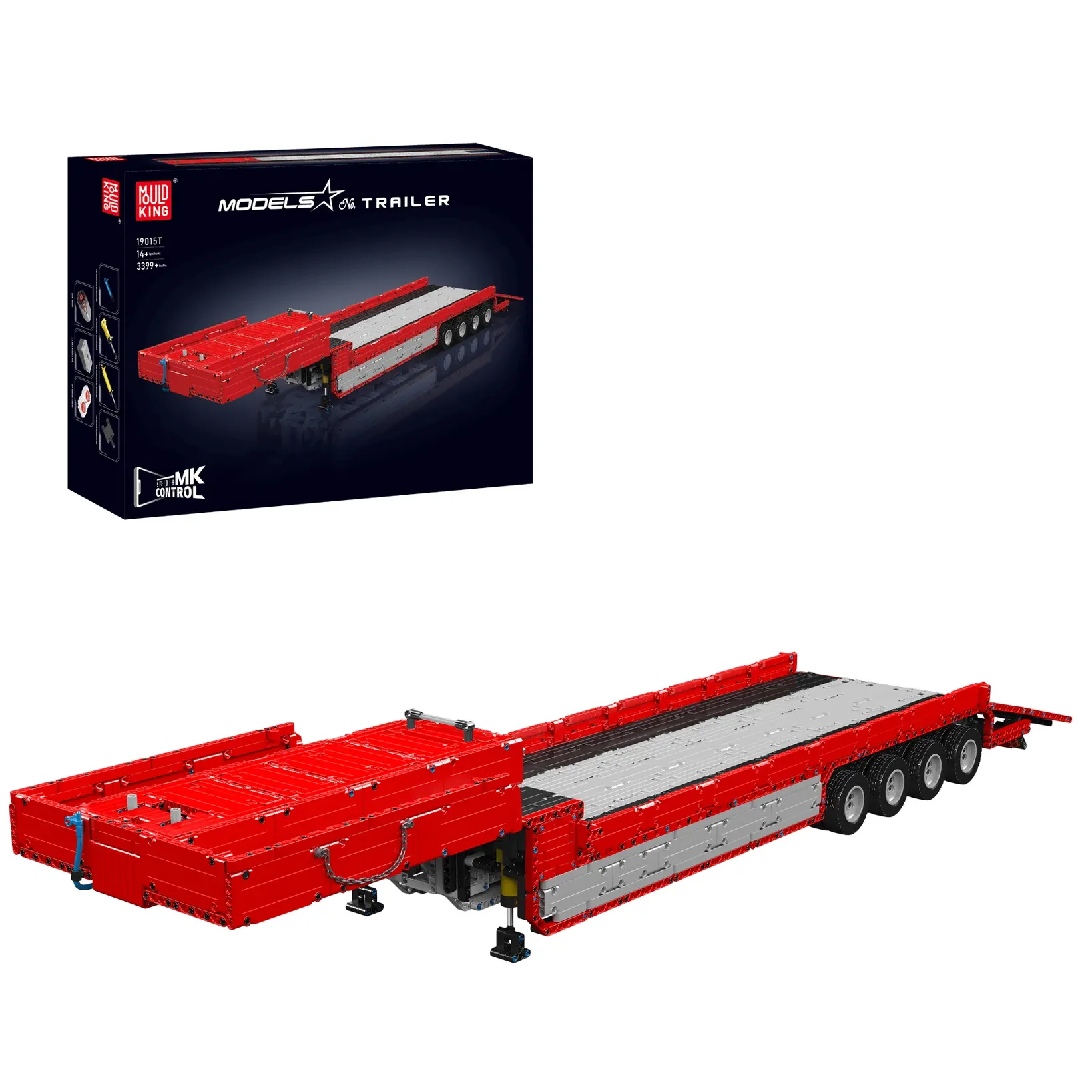لگو مولد کینگ 19015t تریلر یدکی برای تریلی کمرشکن Pneumatic Trailer کنترلی