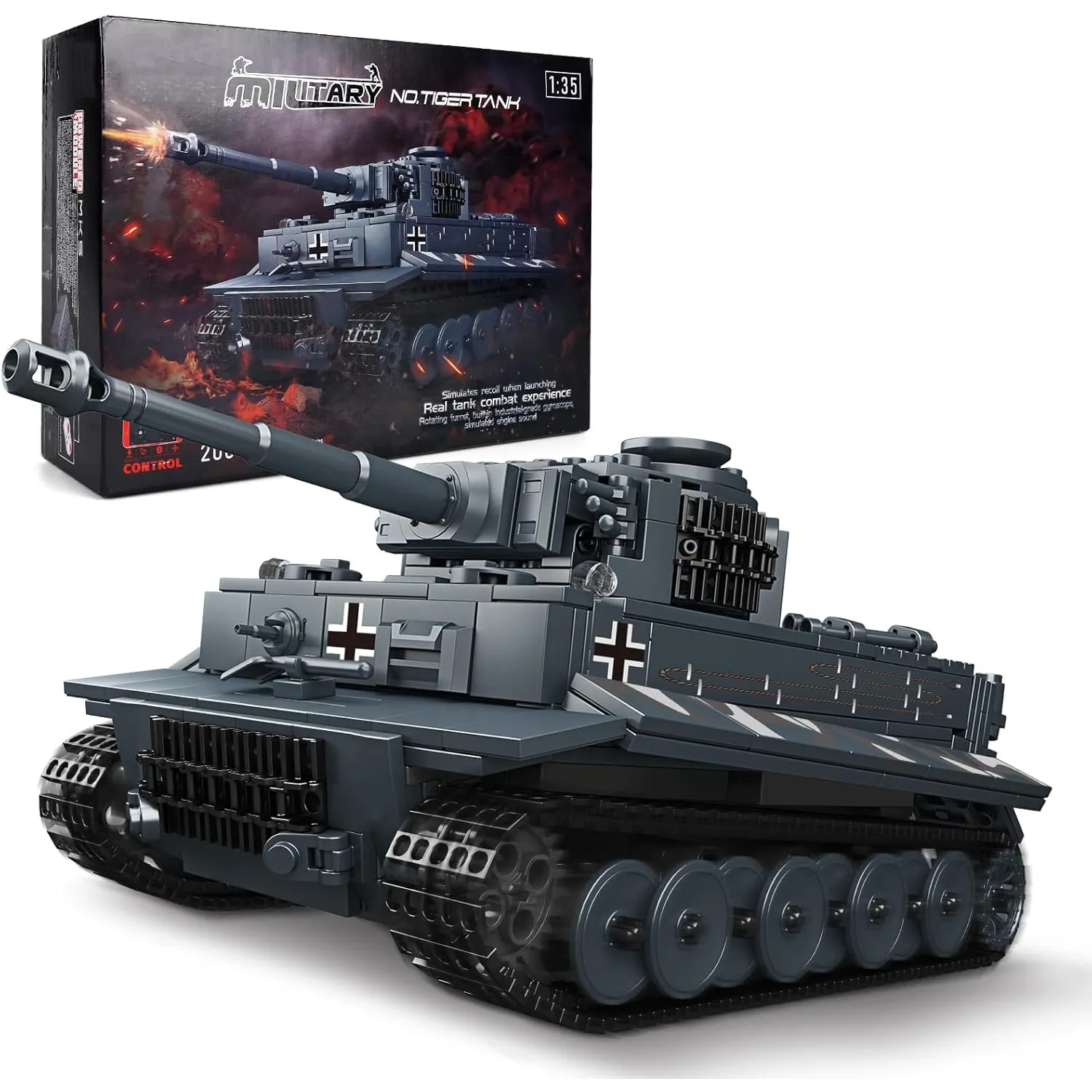 ساختنی مولد کینگ 20014 ماشین تانک Tiger Tank کنترلی
