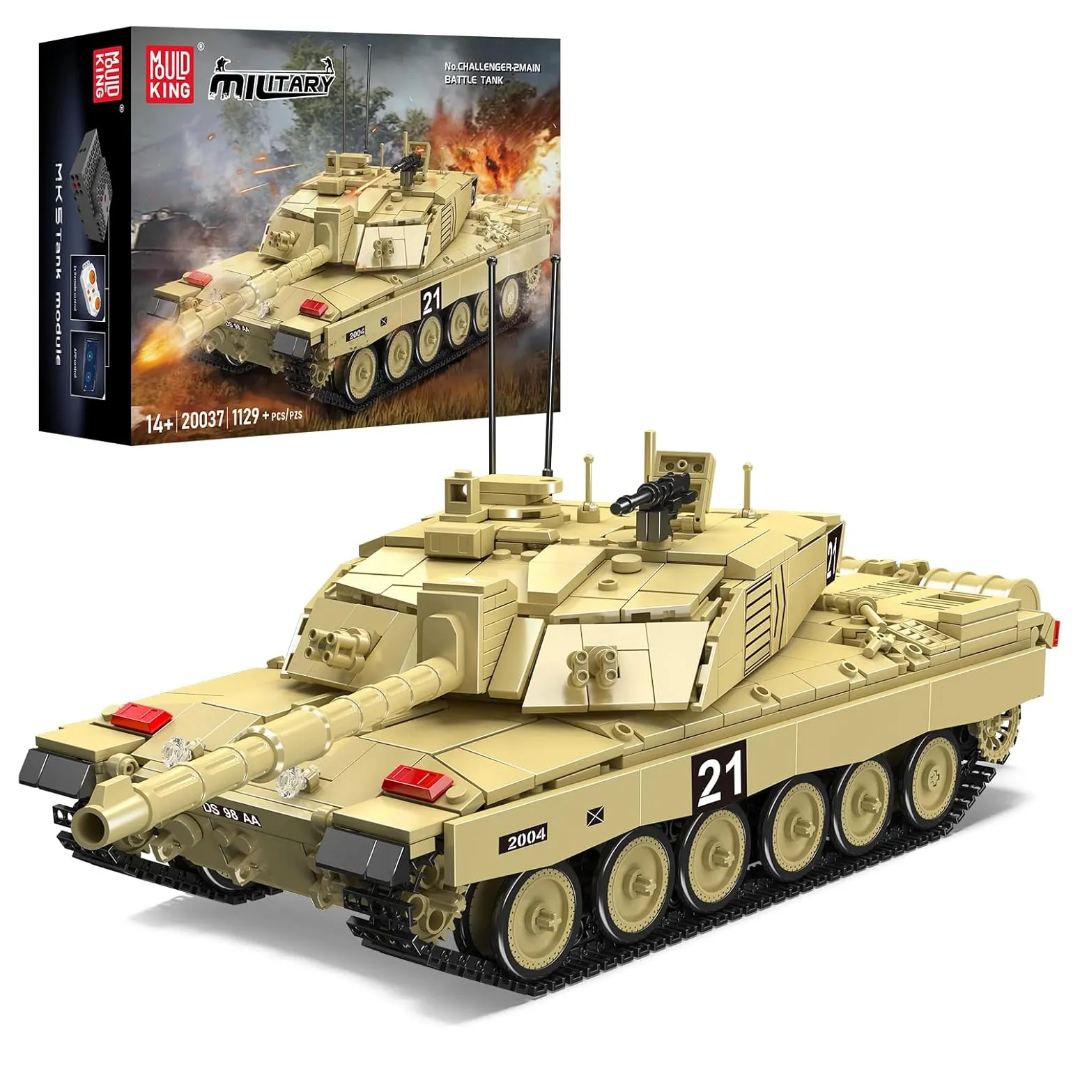 ساختنی مولد کینگ 20037 ماشین تانک Challenger 2 کنترلی