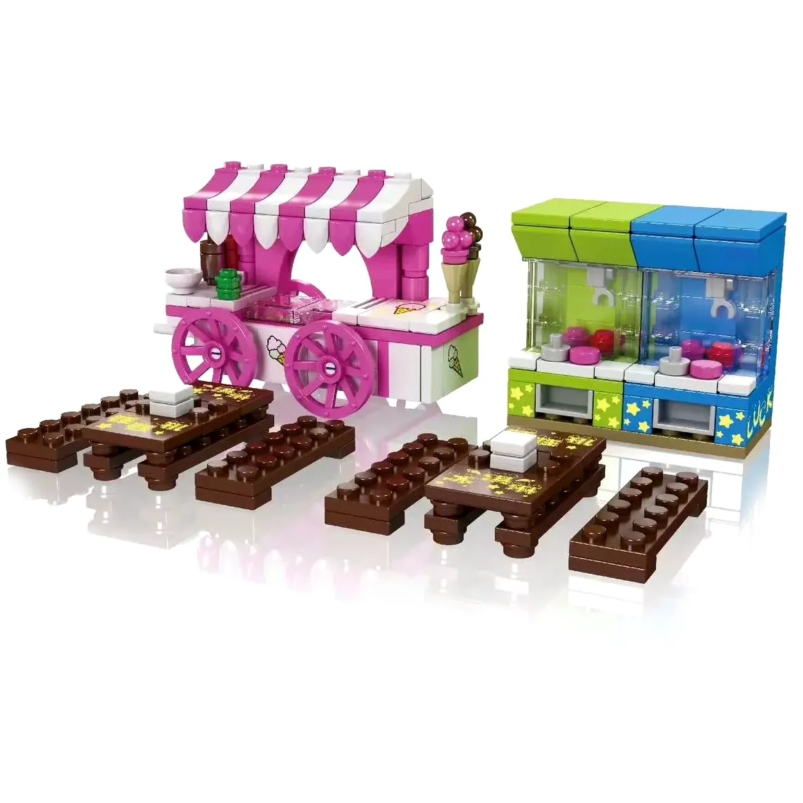 ساختنی مولد کینگ 24033 بستنی فروشی مینیاتوری Ice Scream Truck and Claw