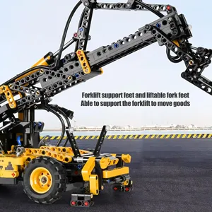 لگو مولد کینگ 19009 لیفتراک تلسکوپی پنوماتیک Pneumatic Telescopic Forklift