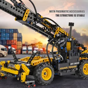 لگو مولد کینگ 19009 لیفتراک تلسکوپی پنوماتیک Pneumatic Telescopic Forklift