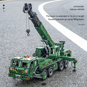ساختنی مولد کینگ 20009 ماشین کامیون جرثقیل Armored Recovery Crane کنترلی