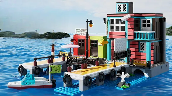 لگو مولد کینگ 10148 اسکله ساحلی Dockside Inn
