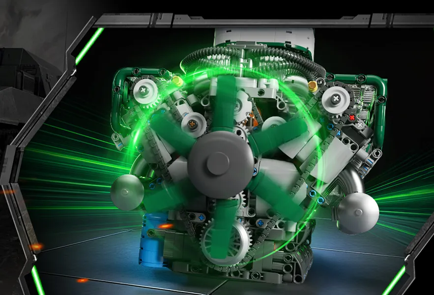 لگو مولد کینگ 10182 موتور 8 سیلندر تانک Tank V8 Engine