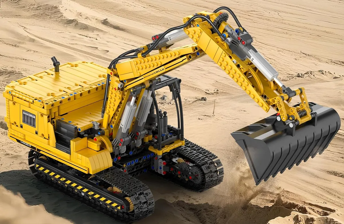 لگو مولد کینگ 15061 ماشین بیل مکانیکی Mechanical Digger Yellow کنترلی