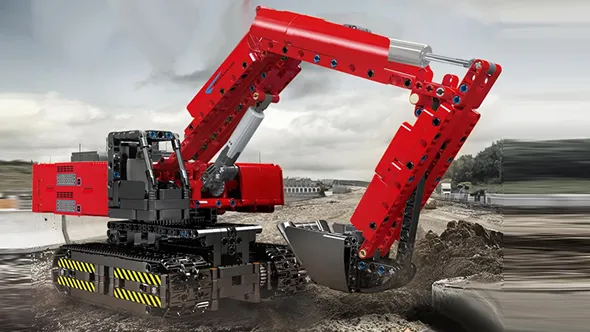 لگو مولد کینگ 15062 ماشین بیل مکانیکی Mechanical Digger Red کنترلی