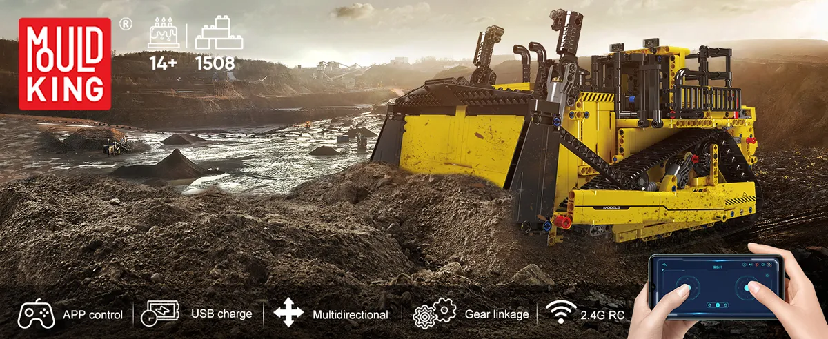 لگو مولدکینگ 15084 ماشین بولدوزر Caterpillar D11 ریموت دار