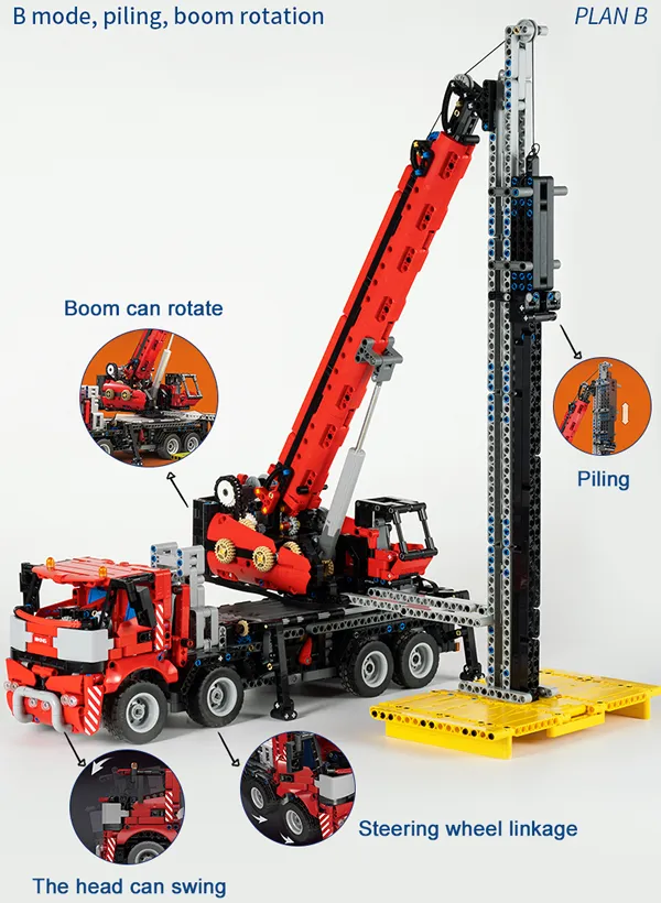 لگو مولد کینگ 17003 ماشین All Tetrain Piling Platform کنترلی