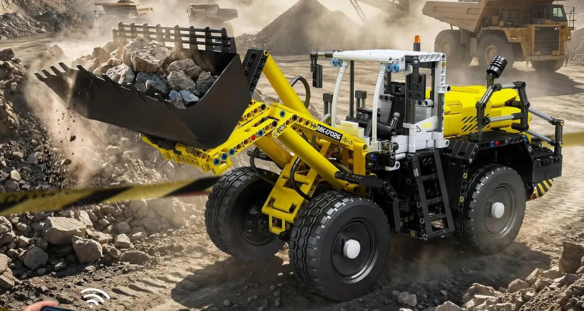 لگو مولد کینگ 17026 ماشین لودر Pneumatic Loader l550 کنترلی