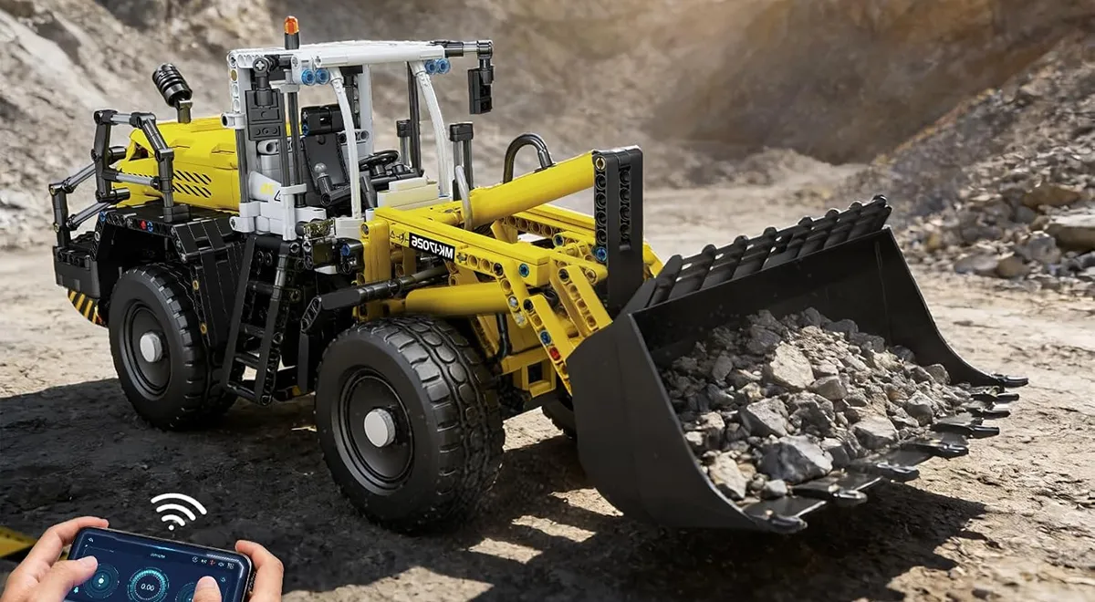 لگو مولد کینگ 17026 ماشین لودر Pneumatic Loader l550 کنترلی