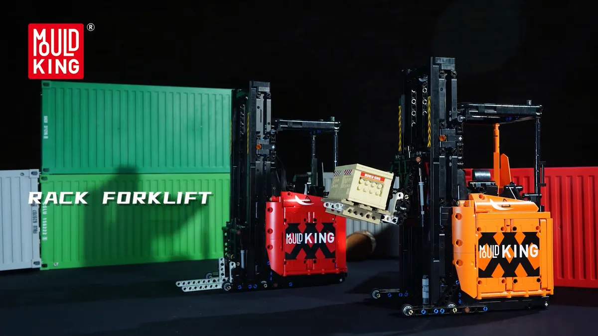 لگو مولد کینگ 17040 17041 ریچتراک Reach Truck Yellow کنترلی