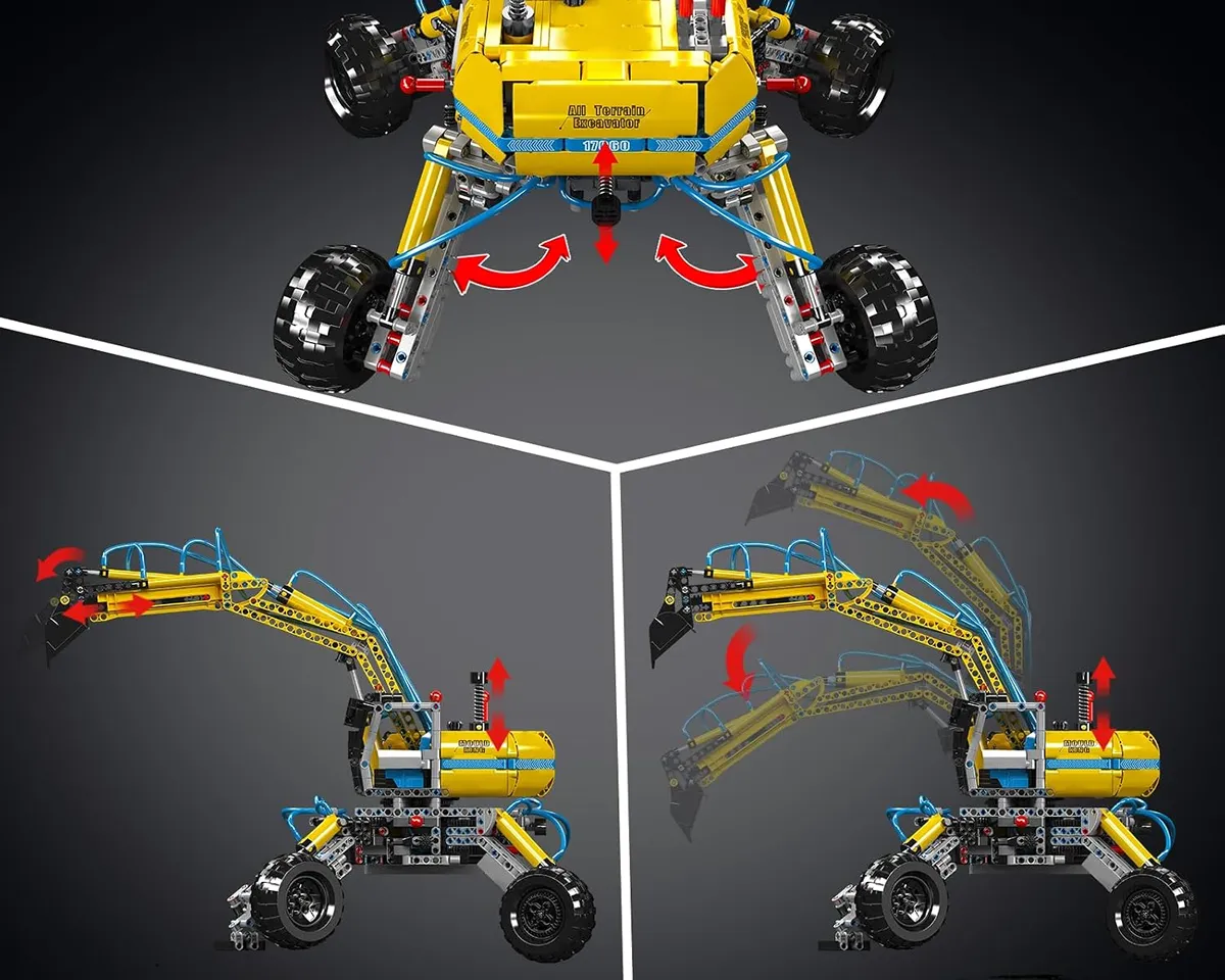لگو مولد کینگ 17060 ماشین بیل مکانیکی همه کاره All Terrain Excavator