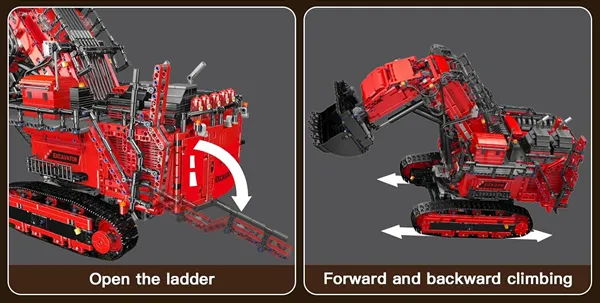 ساختنی مولد کینگ 17071 ماشین بیل مکانیکی Heavy duty Excavator Red