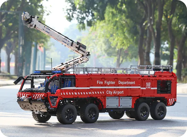 ساختنی مولد کینگ 19004 ماشین آتش نشانی Airport Rescue کنترلی