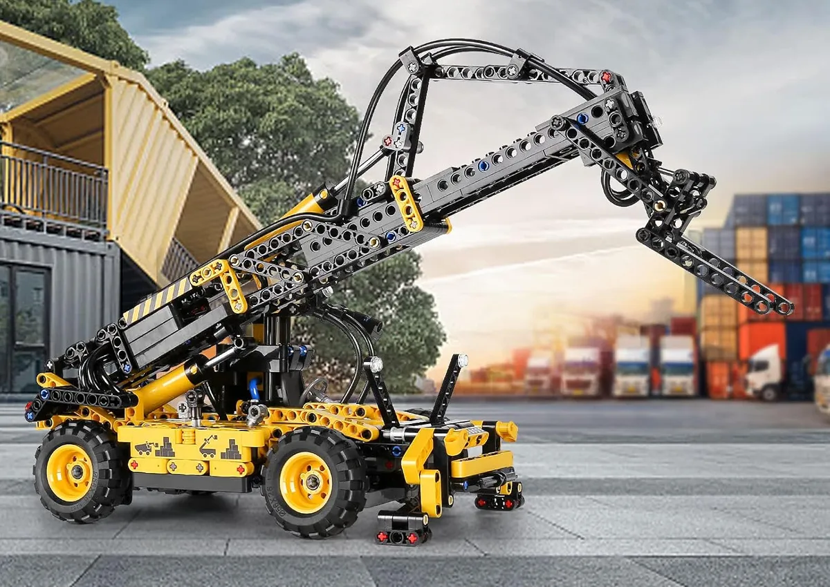 لگو مولد کینگ 19009 لیفتراک تلسکوپی پنوماتیک Pneumatic Telescopic Forklift