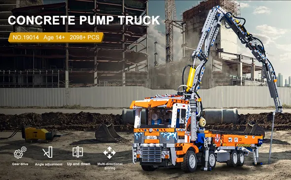 لگو مولد کینگ 19014 ماشین کامیون Pneumatic Concrete Pump Truck