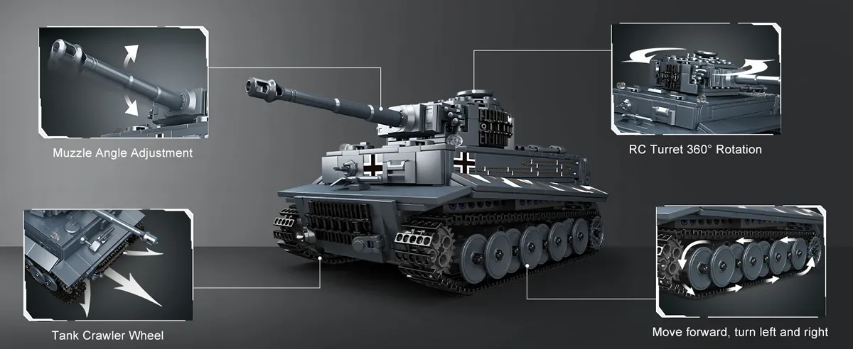 لگو مولد کینگ 20014 ماشین تانک Tiger Tank کنترلی