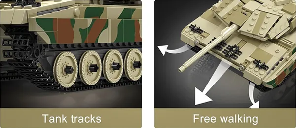 لگو مولد کینگ 20020 ماشین تانک Leopard 2 Tank کنترلی