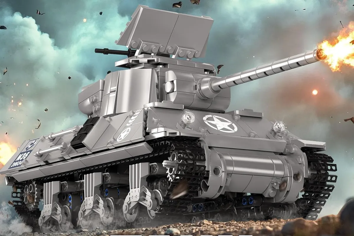 لگو مولد کینگ 20034 ماشین تانک M36 Jackson Tank کنترلی