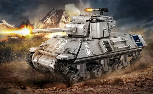 لگو مولد کینگ 20034 ماشین تانک M36 Jackson Tank کنترلی